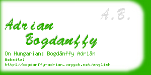 adrian bogdanffy business card